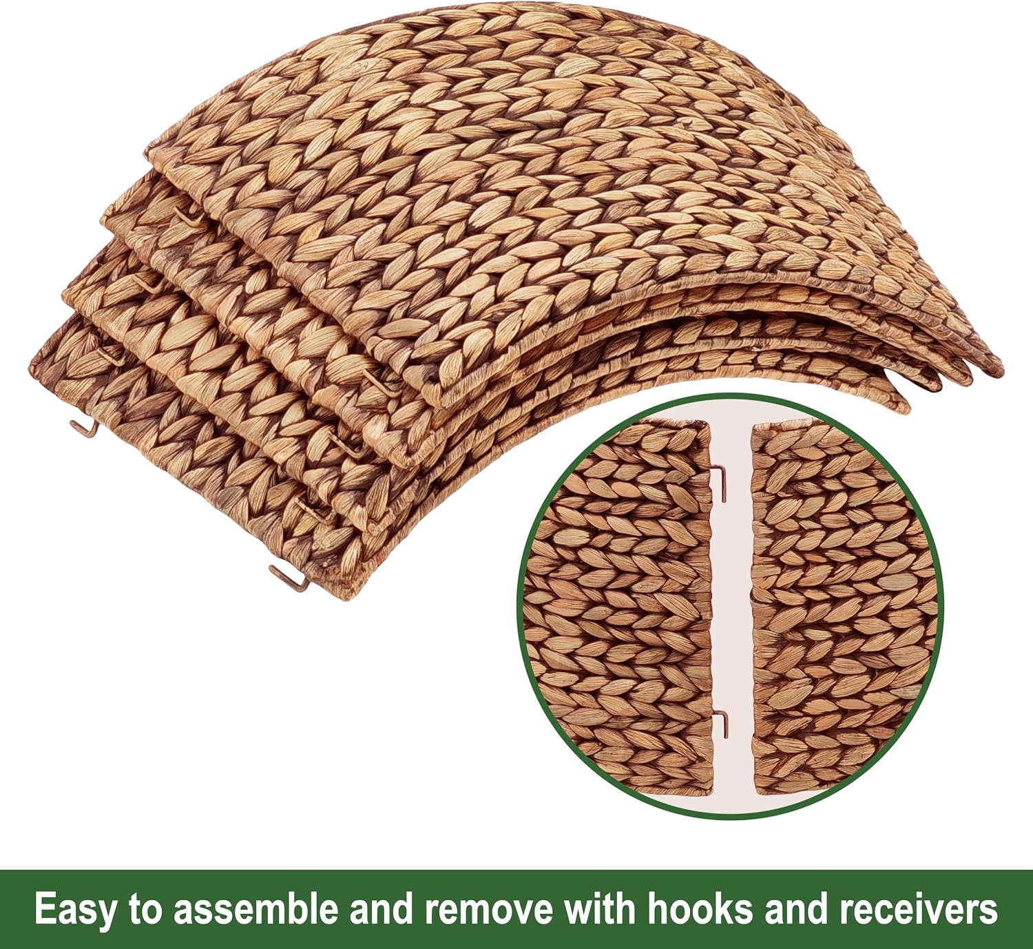 CENBOSS Rattan Christmas Tree Collar, Brown Wash, 42 inch | Easy to Assemble & Store