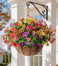 hyeflora artificial faux hanging plants flowers basket for, main product view