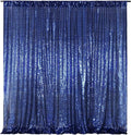 Poise3EHome Blue Sequin Backdrop,10FT x 10FT Sequin Photography Backdrop Curtain for Party Decoration, Navy Blue