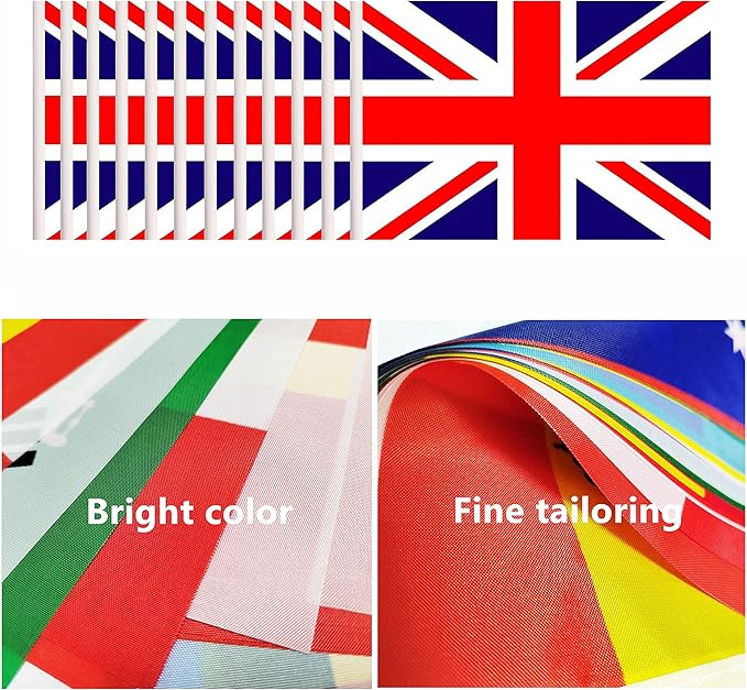 12 Pack United Kingdom Desk Flags Set, UK Small Mini Table Office Flags With 12" Solid Black Pole, Black Base and Spear Top, Miniature Desktop Flag, Home Decoration, Office Decoration, Festival