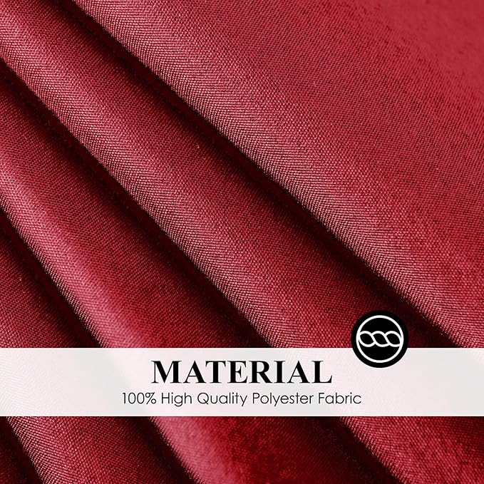 Round Tablecloth 120 Inch Tablecloth 6 Pack Red Table Cloths Washable Decorative Linen Polyester TableClothes Cover for Dining Table Banquets Buffet Parties and Wedding