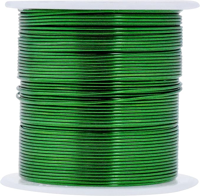 Mandala Crafts 20 Gauge Anodized Aluminum Craft Wire for Jewelry Making - 450 FT Colored Flexible Silver Copper True Blue Brown Red Kelly Green Wire - Bendable for Bonsai Armature Crafting Sculpting