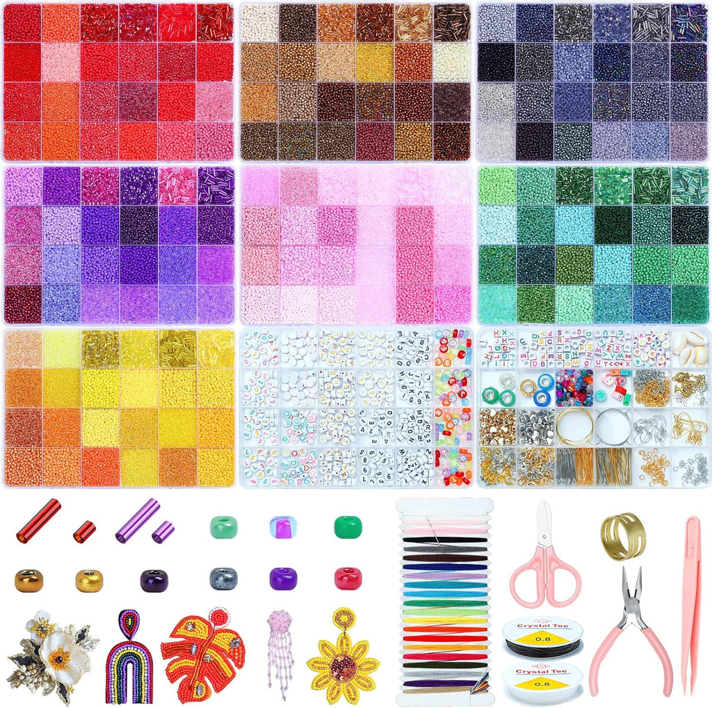 songin seed beads kit with bugle beads, 7, main product view
