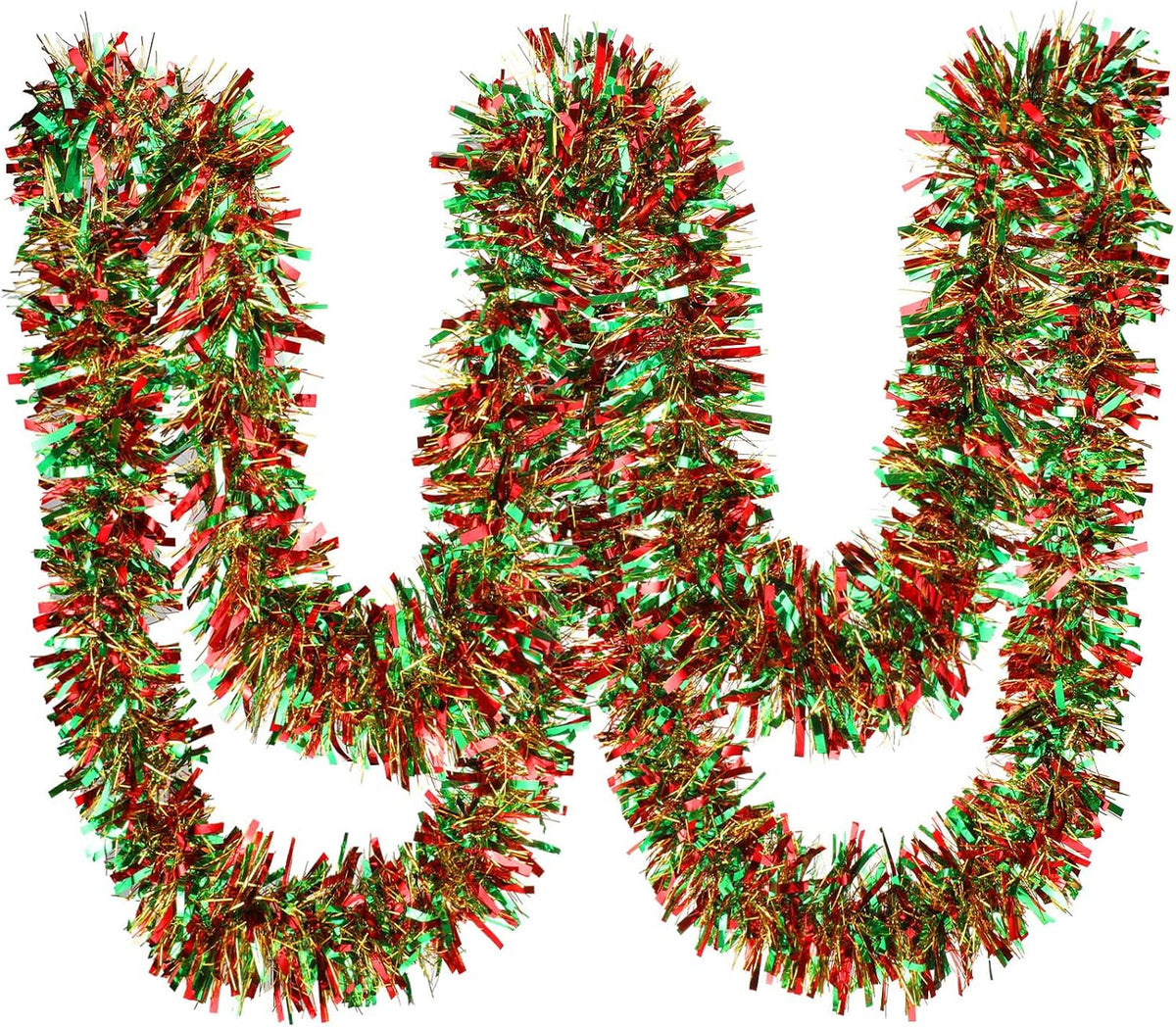 ceenna 150 feet christmas tinsel garland metallic twist, main product view