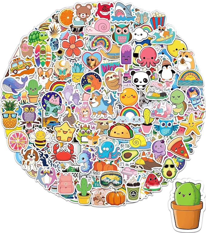 Sticker for Water Bottles, 400 Pcs/Pack Cute Vinyl Waterproof Vsco Laptop Stickers for School Students Gifts Classroom Teachers Prizes Stickers for Kids