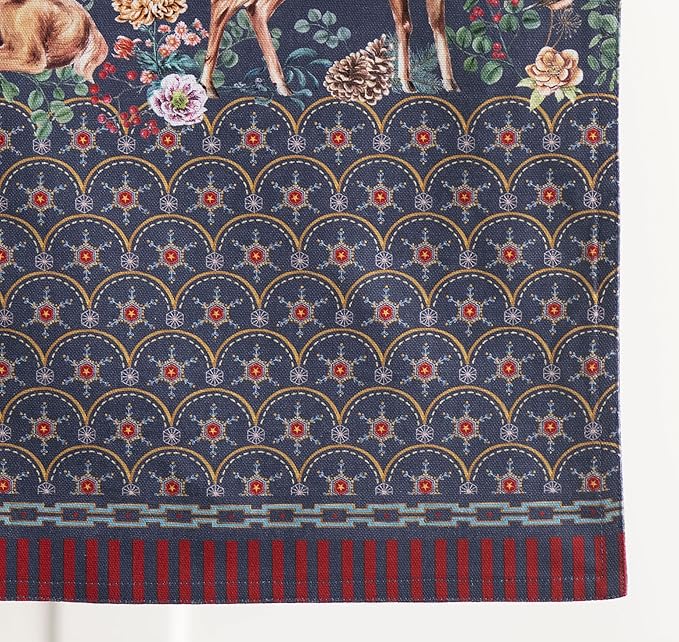 Maison d' Hermine Table Runner 100% Cotton Double Layer Table Runners 108 inches Long for Thanksgiving Christmas Decorations Home Kitchen Dining Party Wedding (Christmas Joy, 14.5" x 108")