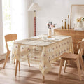 Warm Home Designs 60 x 84 Rectangular Tablecloth. Use Gold Macrame Tablecloth as Vintage Dining Table Cover for Vintage Kitchen. (VTC Linen 84)