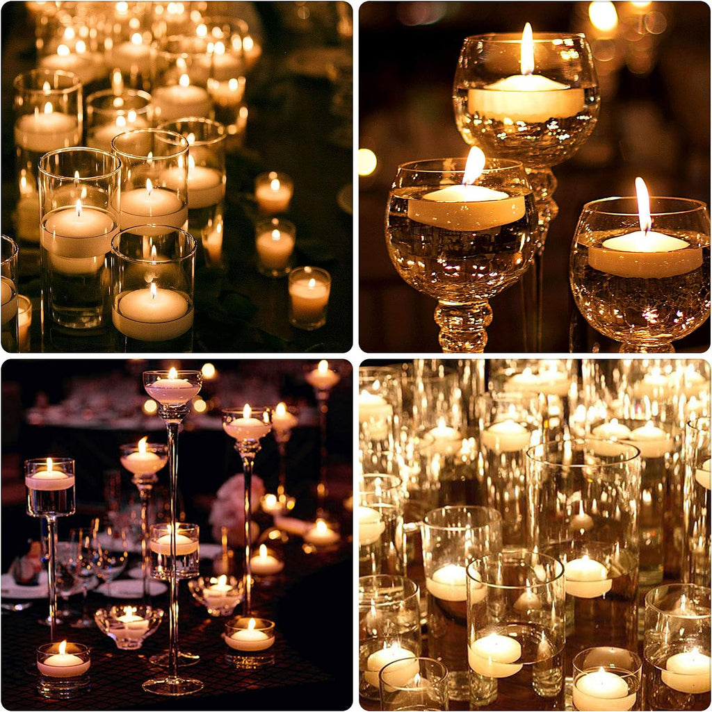 Set of 48 Unscented Floating Candles for Centerpieces, 2 Inch Small Floating Candles for Holiday, Weddings, Parties, Special Occasions and Christmas Home Decorations