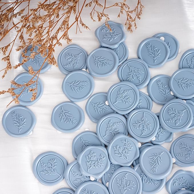 Wax Seal Stickers (60 Pcs, 3 Designs in 1 Pack) Premium Envelope Seal Stickers for Wedding Invitation Envelopes, Adhesive Wax Seals, Perfect for Seating Chart, Gift Wrapping