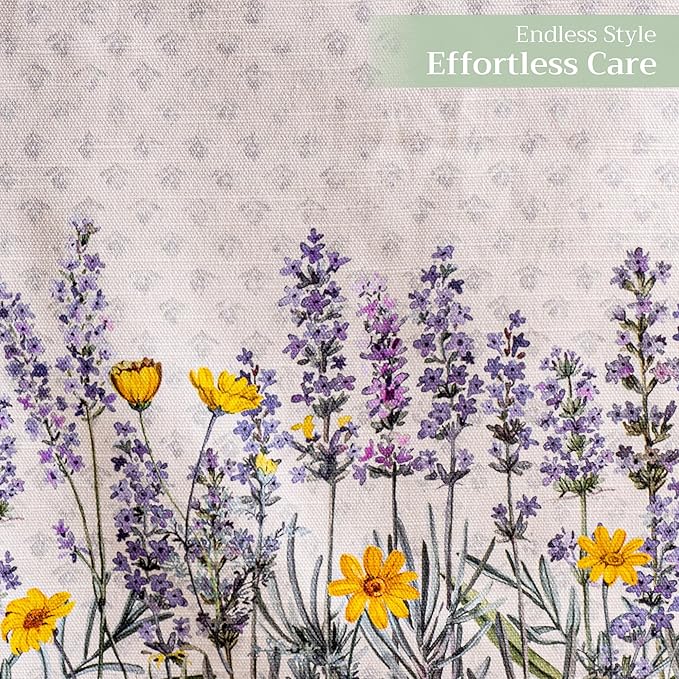 Maison d' Hermine Table Runner 100% Cotton Double Layer Table Runners 108 inches Long Decorative for Home Kitchen Dining Party Wedding Bridal Shower Spring Summer (Fanny Lavender, 14.50" x 108")