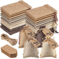 woanger 100 pcs drawstring burlap gift bags 4x6'', main product view