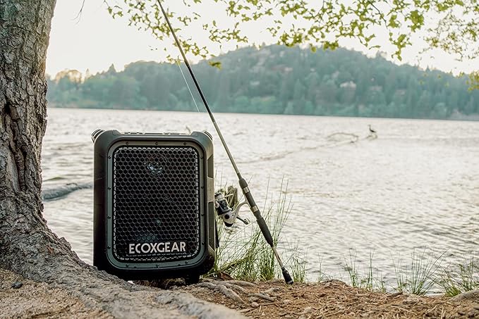 ECOXGEAR: EcoBoulder Ultra – 121dB Loud Rugged Bluetooth 5.1 Speaker, IP67 Waterproof, Drop and dustproof with Party Lights, 50+ Hours runtime, it Even Floats – Black