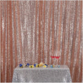 Poise3EHome 7FT x 7FT Rose Gold Sequin Photography Backdrop Curtain for Party Decoration, Rose Gold
