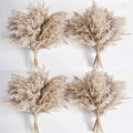 40 PCS Nature Pampas Grass Bouquet Decor - Boho Flowers and Feathers for Centerpieces, Perfect for Floor Vase Fillers, Home Decor, Living Room, and Wedding Decor