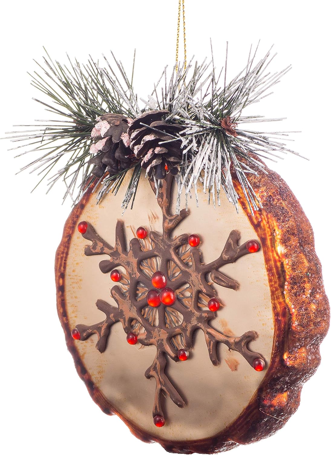 Glass Blown Ornaments for Christmas Tree Pine Tree Stump