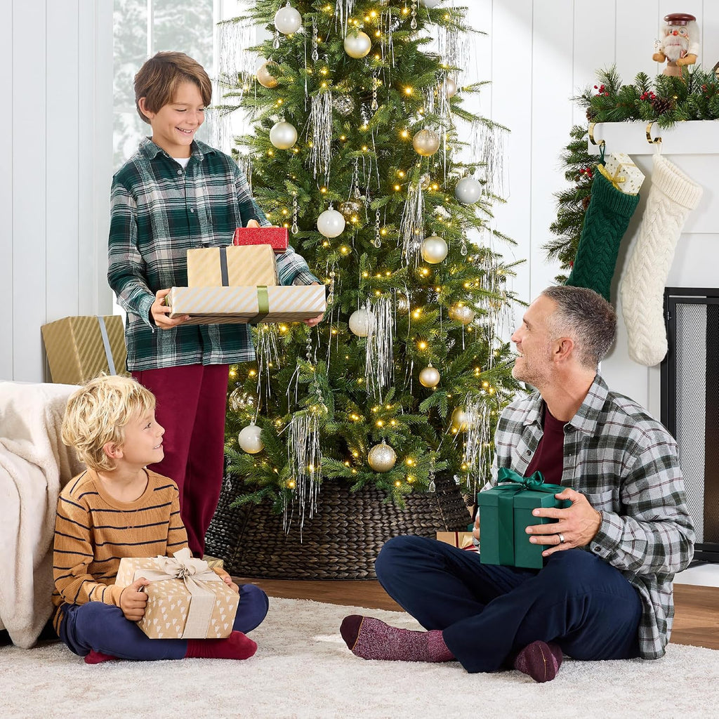 best choice products full aspen christmas tree, 7.5ft, side view