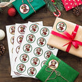 Personalized Christmas Stickers - Custom Name Waterproof Christmas Gift Tags for Gift Box Xmas Holiday Decorations Party Favors - 30 Stickers (Cow)