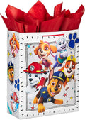 Hallmark 15" Extra Large Paw Patrol Gift Bag with Tissue Paper for Birthdays, Kids Parties, Christmas, Holidays