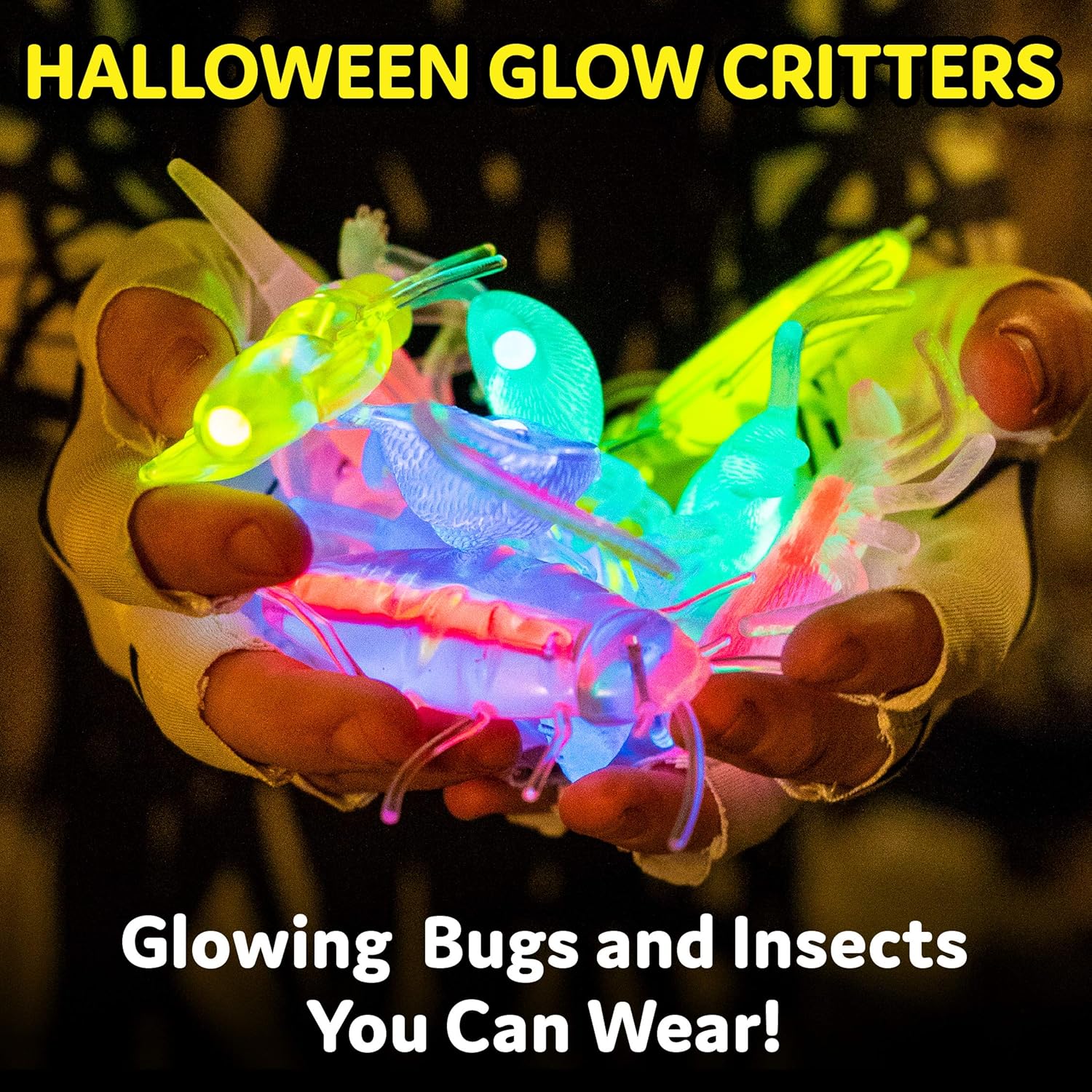 Glow Critters Easter Egg FIller & Basket Stuffer - Glow Sticks Party Favors - Glow in The Dark Party Supplies - 30 Count
