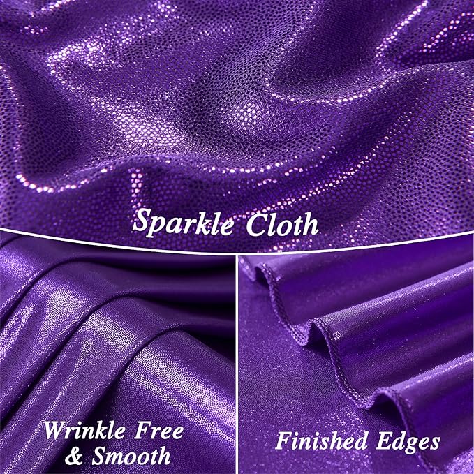 10x10 ft Purple Sequin Backdrop Curtain Panels for Parties, Wrinkle Free Glitter Photo Backdrop Drapes 2 Panels 5x10FT Shimmer Back Drop Cloth for Wedding Birthday Christmas Photography Background