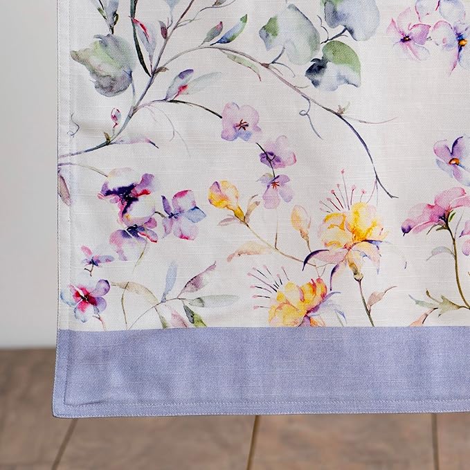 Maison d' Hermine Table Runner 100% Cotton Double Layer Table Runners 108 inches Long Decorative for Home Kitchen Dining Party Wedding Bridal Shower Spring Summer (Summer Floral, 14.50" x 108")