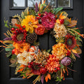 24 inch artificial harvest fall wreaths for front, main product view