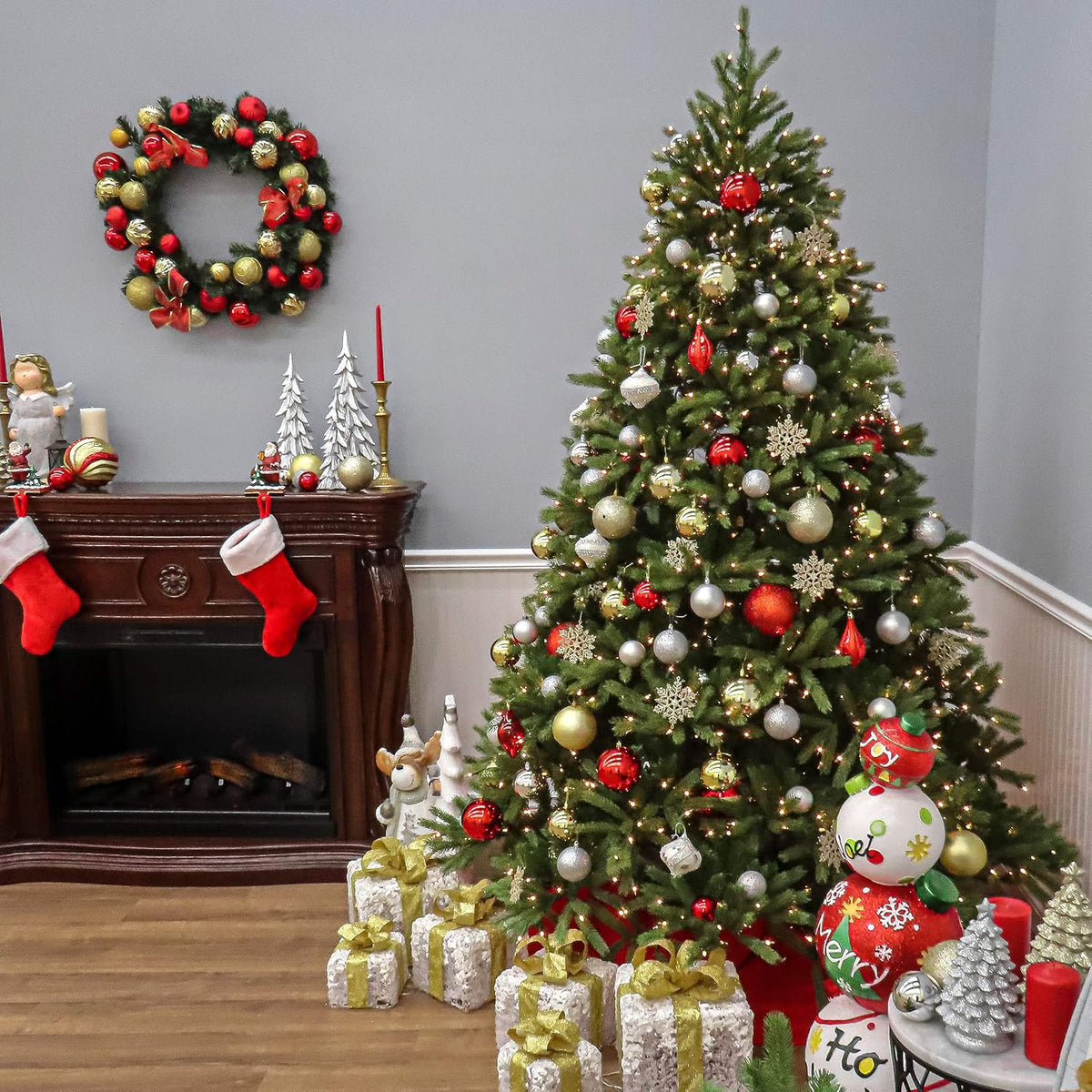 national tree company 7.5ft pre-lit jersey fraser fir showing dimensions