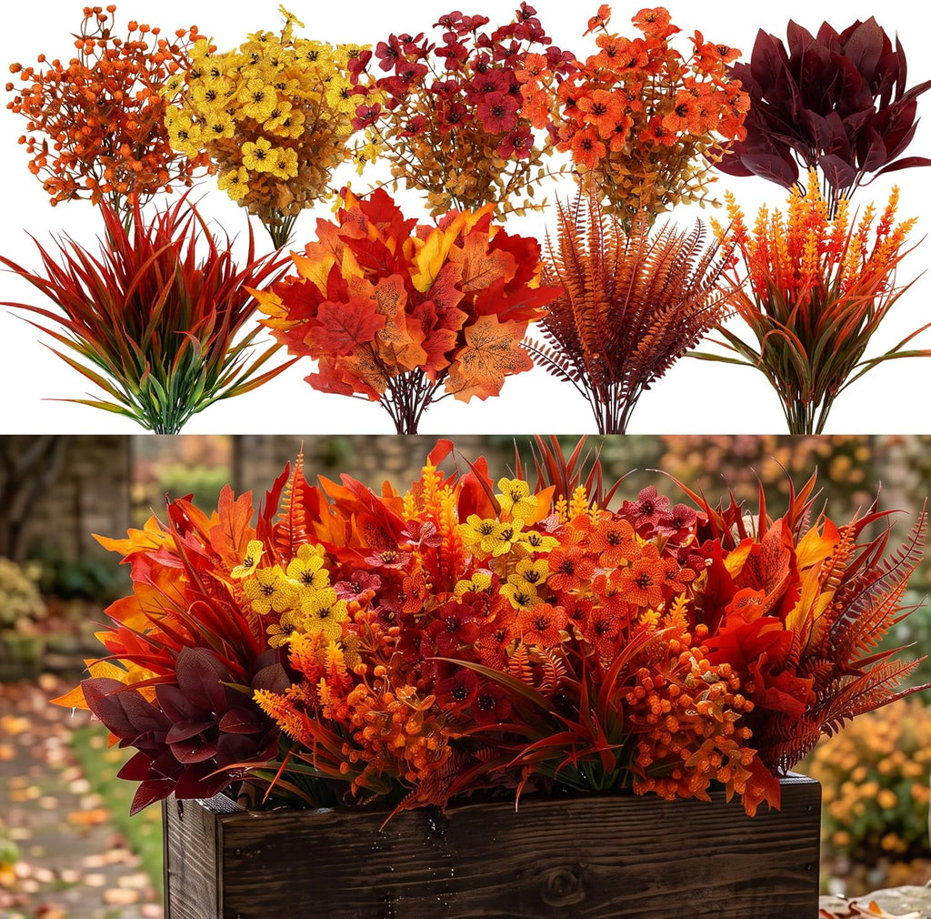 cewor fake fall flowers for outdoor uv resistant, main product view