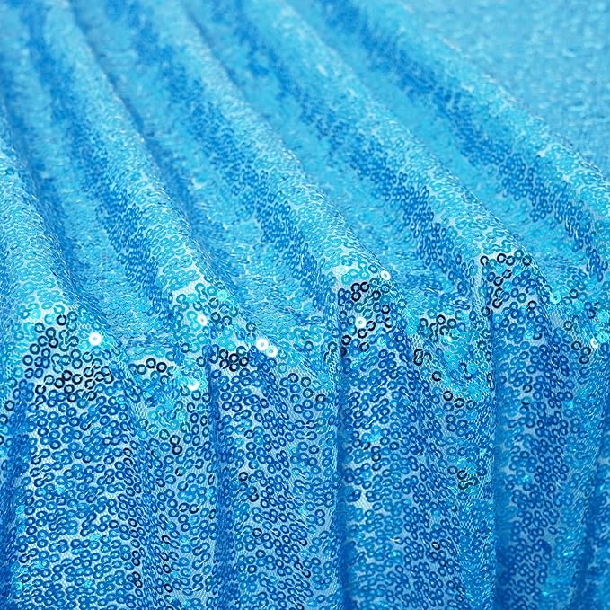 Poise3EHome Turquoise Sequin Backdrop Curtains, 2 Panels Sequin Backdrop, 2FTx8FT Sequin Curtains for Party Wedding Sequence Backdrop