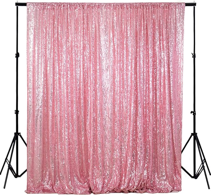ShiDianYi 4FTX6FT-Fuchsia Pink-Sequin Photo Backdrop, Wedding Photo Booth,Photography Background (Fuchsia Pink)