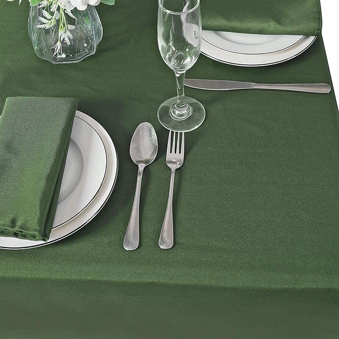 Cupuamon Square Tablecloth 90x90 inch Washable Polyester Fabric Table Cloth for Wedding Party Dining Banquet Decoration（90x90,Willow）