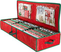Heavy Duty Wrapping Paper Organizer Storage Bag Red - Christmas Storage Organizer For Wrapping Paper And Gift Bag Storage - Wrappings Papers Storages Container - Holiday Christmas Decorations
