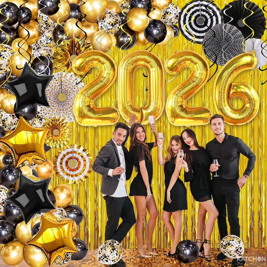katchon set, pack of 112, new years eve showing dimensions
