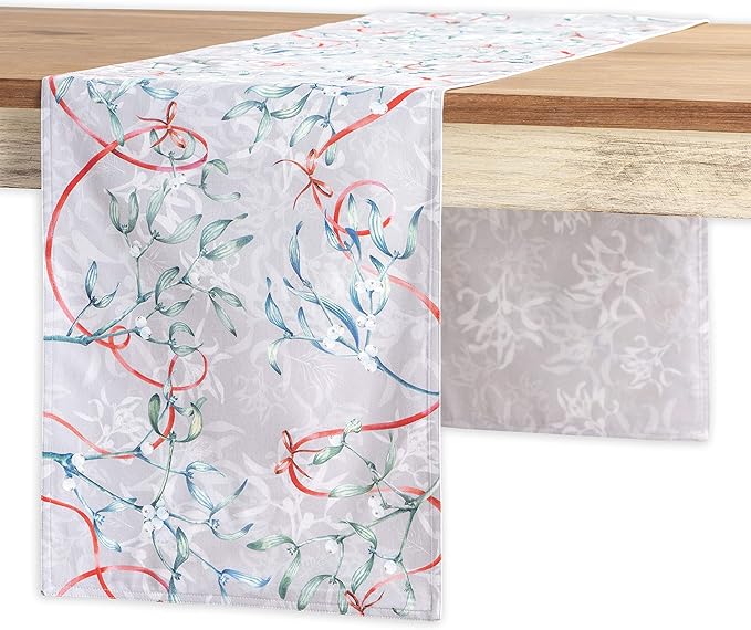 Maison d' Hermine Table Runner 100% Cotton Double Layer Table Runners 108 inches Long for Thanksgiving Christmas Decorations Home Kitchen Dining Party Wedding (Enora, 14.5" x 108")