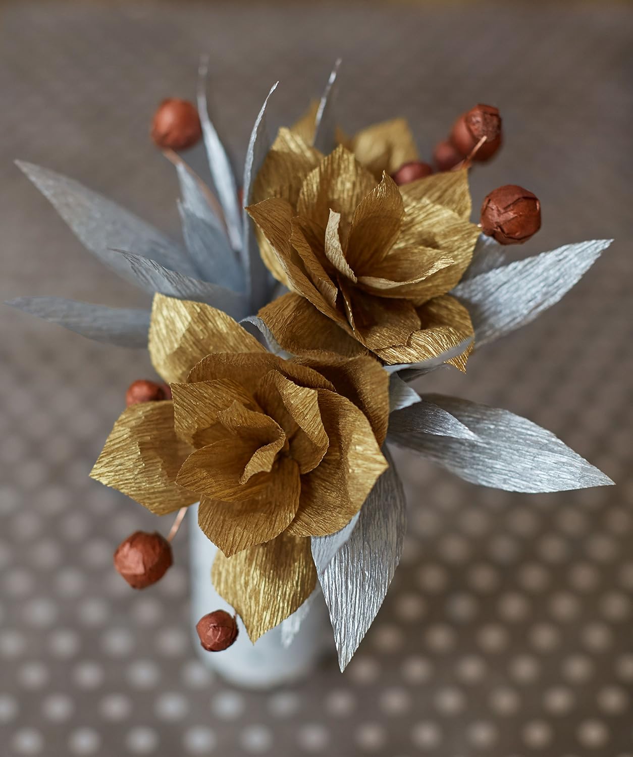 Lia Griffith Metallic Crepe Paper Roll, 10.7-Square Feet, Assorted Colors