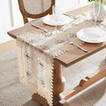 Warm Home Designs Gold Lace Table Runner. Embroidered with Intricate Flower Design. Can Be Used As Dresser Scarf or Dining Table Runner. VTR Linen 48