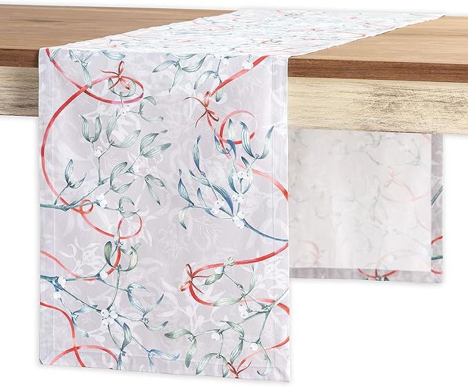 Maison d' Hermine Table Runner 100% Cotton Single Layer Table Runners 72 inches Long for Thanksgiving Christmas Decorations Home Kitchen Dining Party Wedding (Enora, 14.5" x 72")