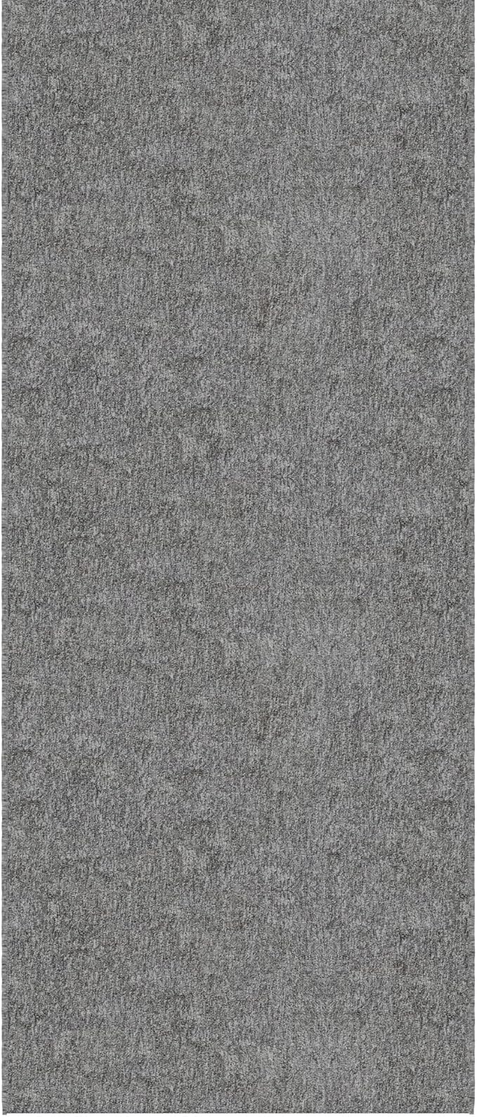 Ottomanson 2' x 11' Ultra-Thin Hallway Runner Rug - Durable Non-Slip Carpet for High-Traffic Areas - Fits Under Doors for Seamless Entry - Ideal for Kitchen, Entryway, Bedroom & Living Room, Gray