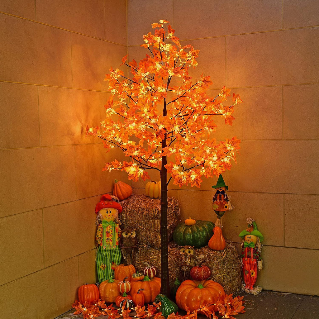 lightshare 7ft led lighted maple tree - dotted, main product view