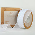 1 Inch Wide Sheer Chiffon Ribbon - Pearl Silk Woven Ribbon Suitable for Gift Wrapping, Wedding Decor, Home Decor, Girl Hair Accessories Handmade DIY (25 Yards/roll) (White)