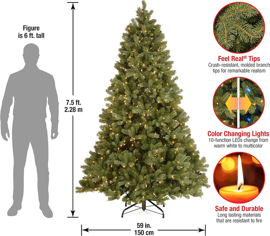 national tree company 7.5ft pre-lit downswept douglas fir, package contents