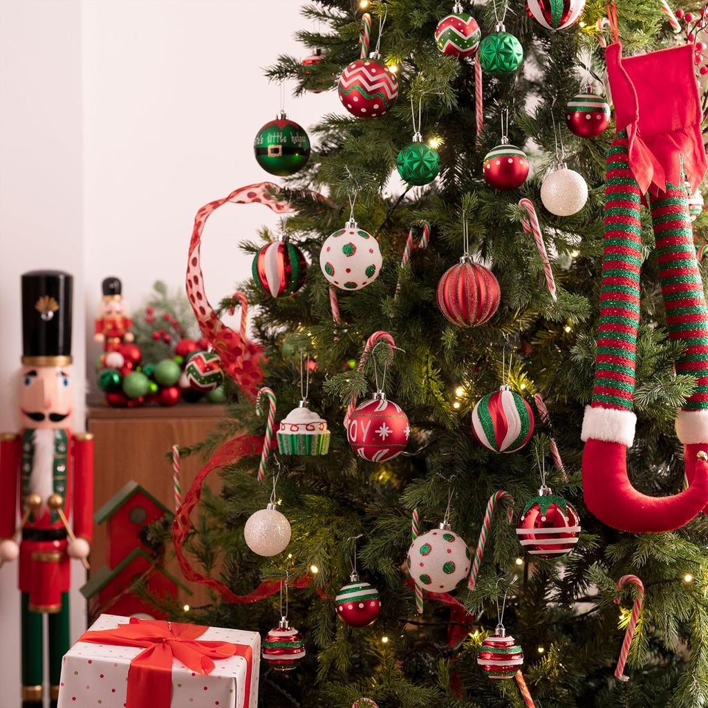 valery madelyn large christmas tree ornaments set, 16ct shown in use