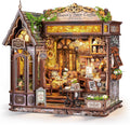 funpola floral mark café diy miniature dollhouse, 3d, main product view