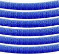 Blue Foil Fringe Garland 10FT 6packs, Metallic Foil Tinsel Fringe Banners for Parade Float Decorations Wedding, Birthday Party Graduation (six Blue)