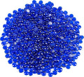 Galashield Flat Glass Marbles for Vases Cobalt Blue Glass Gems Beads Pebbles Vase Filler (5 LBS, Approx. 540 PCS)