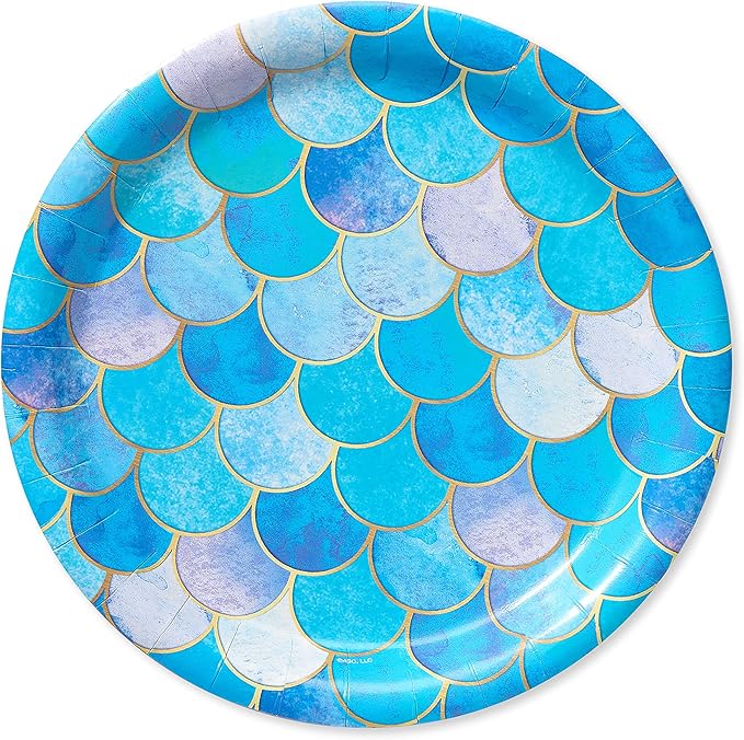 American Greetings Mermaid Party Supplies, Dinner Plates (36-Count)