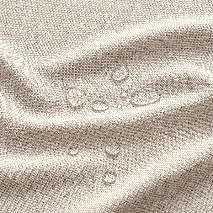 MIULEE Grayish White Linen Tablecloth 60x104 Inch Rectangle Table Cloth Waterproof,Stain Resistant & Wrinkle Resistant for Dining Party Wedding
