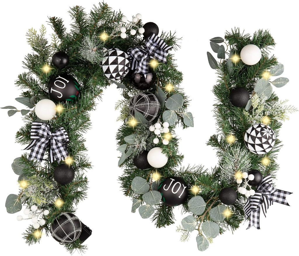 valery madelyn 6ft pre-lit christmas garland with lights, main product view