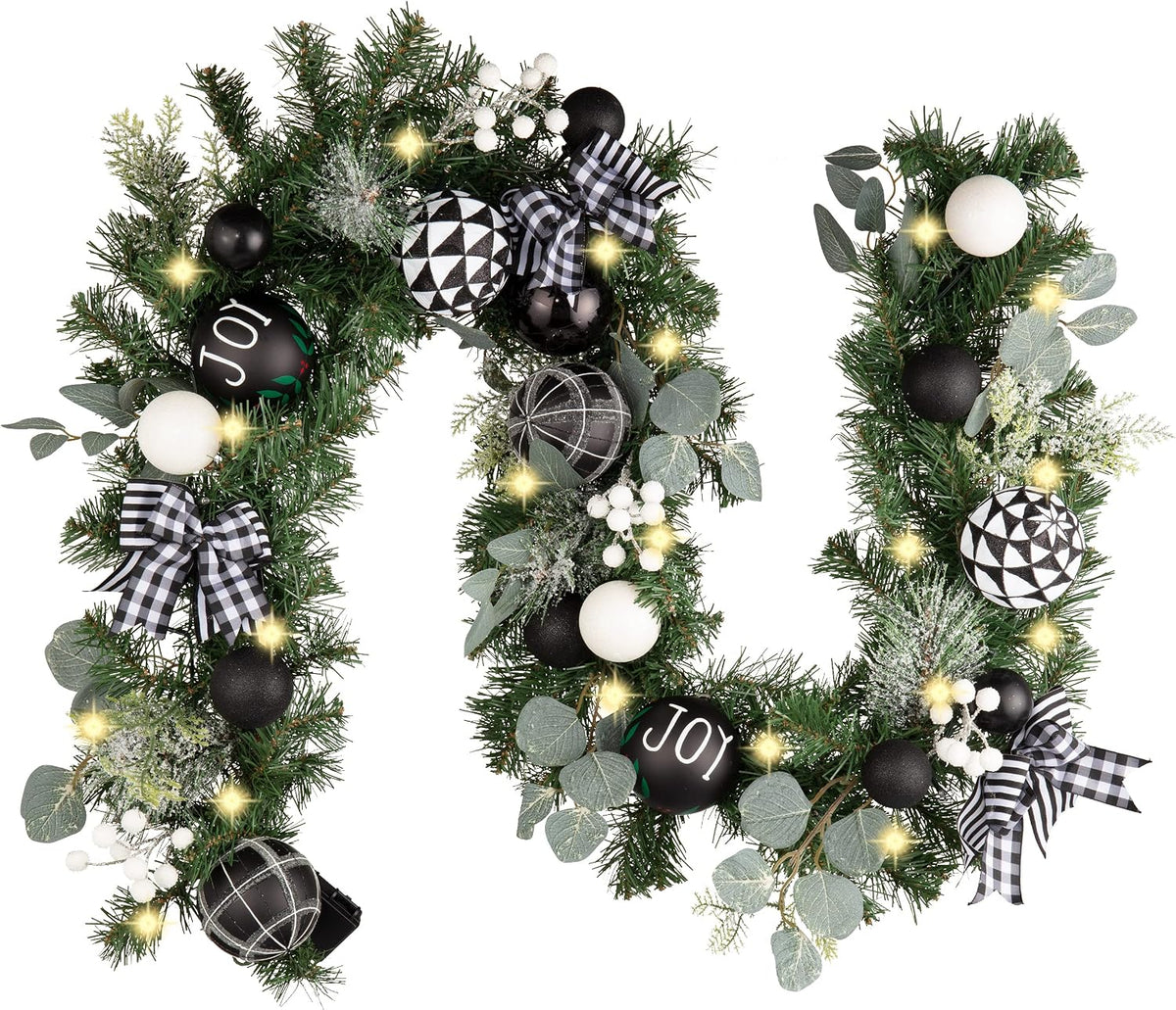 valery madelyn 6ft pre-lit christmas garland with lights, main product view