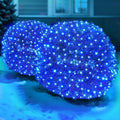 led blue christmas net lights outdoor christmas bushes, main product view